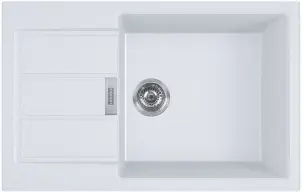 Мийка кухонна Franke Sirius, тектонайт, прямокутник, з крилом, 780х500х200мм, чаша - 1, накладна, S2D 611-78 XL , білий №2