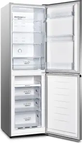 Холодильник з нижн. мороз. камерою Gorenje, 182х55х55см, 2 двері, 171(80)л, А+, NoFrost Plus, Зона св-ті, Сірий №4