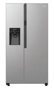 Холодильник SBS Gorenje, 179х70х92см, 2 двері, 376(190)л, А++, NF+, Інв., Зона св-ті, диспенсер, генератор льоду, Зовн. Диспл, нерж №2