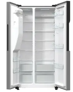 Холодильник SBS Gorenje, 179х70х92см, 2 двері, 376(190)л, А++, NF+, Інв., Зона св-ті, диспенсер, генератор льоду, Зовн. Диспл, нерж №4