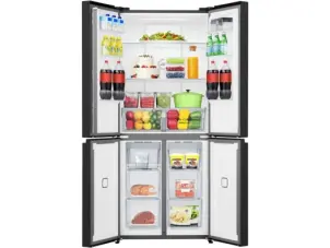 Холодильник SBS Gorenje, 190х65х80см, 4 двері, 286(149)л, А+, NoFrost+, Інвертор , Зона св-ті, Диспл, Чорний №7