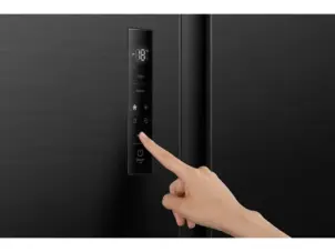 Холодильник SBS Gorenje, 179х62х92см, 2 двері, 345(186)л, А+, NF+, Інв., Зона св-ті, Зовн. Диспл, чорний №7