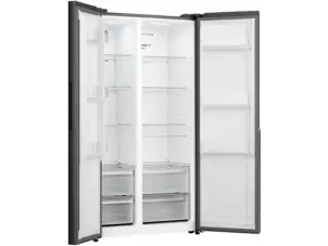 Холодильник SBS Gorenje, 179х62х92см, 2 двері, 345(186)л, А+, NF+, Інв., Зона св-ті, Зовн. Диспл, чорний №8