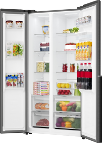 Холодильник SBS Gorenje, 179х62х92см, 2 двері, 344(197)л, А+, NF+, Інв., Зона св-ті, диспенсер, генератор льоду, Зовн. Диспл, чорний №3