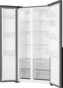 Холодильник SBS Gorenje, 179х62х92см, 2 двері, 344(197)л, А+, NF+, Інв., Зона св-ті, диспенсер, генератор льоду, Зовн. Диспл, чорний №6