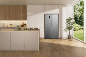 Холодильник SBS Gorenje, 179х62х91см, 2 двері, 347(197)л, А+, NF+, Інв., Зона св-ті, Зовн. Диспл, нерж №4