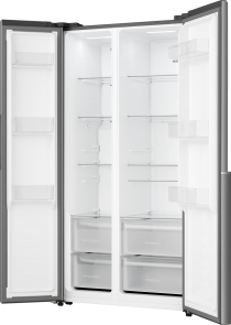 Холодильник SBS Gorenje, 179х62х91см, 2 двері, 347(197)л, А+, NF+, Інв., Зона св-ті, Зовн. Диспл, нерж №9
