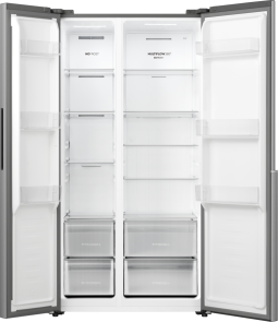 Холодильник SBS Gorenje, 179х62х91см, 2 двері, 347(197)л, А+, NF+, Інв., Зона св-ті, Зовн. Диспл, нерж №10