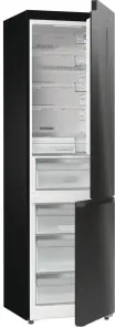 Холодильник з нижн. мороз. камерою Gorenje, 203х66х60см, 2 двері, 257(121)л, А+, Total NF, Зона св-ті, Інвертор, Зовн. Дисп, Wi-Fi, Чорний №10