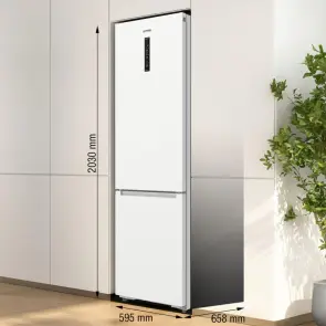 Холодильник з нижн. мороз. камерою Gorenje, 203х66х60см, 2 двері, 283(130)л, А+, Total NF, Зона св-ті, Інвертор, Зовн. Дисп, Wi-Fi, білий №4