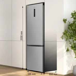 Холодильник з нижн. мороз. камерою Gorenje, 203х66х60см, 2 двері, 283(130)л, А+, Total NF, Зона св-ті, Інвертор, Зовн. Дисп, Wi-Fi, нерж №4