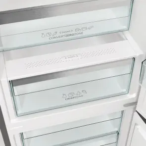 Холодильник з нижн. мороз. камерою Gorenje, 203х66х60см, 2 двері, 283(130)л, А+, Total NF, Зона св-ті, Інвертор, Зовн. Дисп, Wi-Fi, нерж №9
