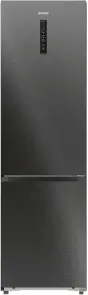 Холодильник з нижн. мороз. камерою Gorenje, 203х66х60см, 2 двері, 257(121)л, А+, Total NF, Зона св-ті, Інвертор, Зовн. Дисп, Wi-Fi, чорний №1