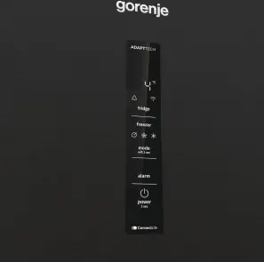 Холодильник з нижн. мороз. камерою Gorenje, 203х66х60см, 2 двері, 257(121)л, А+, Total NF, Зона св-ті, Інвертор, Зовн. Дисп, Wi-Fi, чорний №4