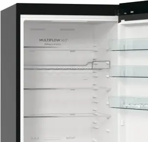 Холодильник з нижн. мороз. камерою Gorenje, 203х66х60см, 2 двері, 257(121)л, А+, Total NF, Зона св-ті, Інвертор, Зовн. Дисп, Wi-Fi, чорний №6