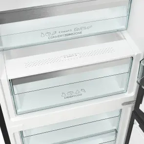 Холодильник з нижн. мороз. камерою Gorenje, 203х66х60см, 2 двері, 257(121)л, А+, NF+, Зона св-ті, Інвертор, Внутр. Дисп, Wi-Fi, Чорний №6