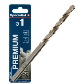 Сверло по металлу Specialist+ PREMIUM 1,0мм, наб. 3 шт №1