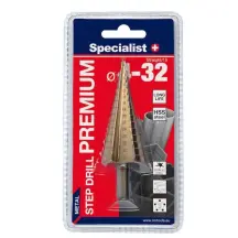 Сверло по металлу ступенчатое Specialist+ PREMIUM 4-32 мм