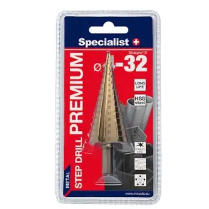 Сверло по металлу ступенчатое Specialist+ PREMIUM 4-32 мм №1
