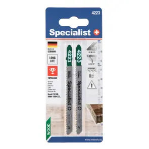 Набор полотен для лобзика Specialist+ по дереву, нижний рез №3