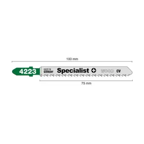 Набор полотен для лобзика Specialist+ по дереву, нижний рез №4