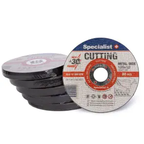 Диск абразивный отрезной по металлу/нержавеющей стали Specialist+ CUTTING 125x1x22 №3