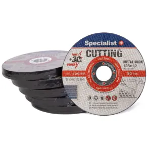Диск абразивный отрезной по металлу/нержавеющей стали Specialist+ CUTTING 125x1,2x22 №3
