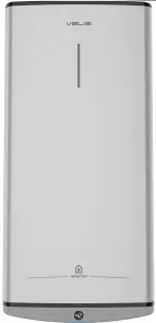 Водонагрівач електр. Ariston плаский слім VELIS TECH 80 EU, 80л, 2*1,5кВт, ун. монтаж, електр. кер-ння, B, Італія, Сірий №1