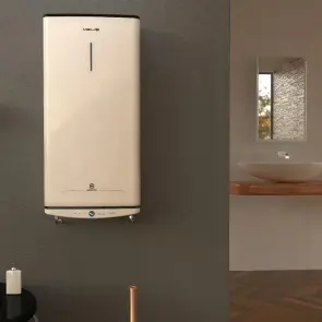 Водонагрівач електричний Ariston VELIS PRO 100 EU плаский, слім, 100л, 2*1,5 кВт, емал. нагр. ел, ун. монтаж, ел. кер-ня, B, білий №3
