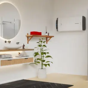 Водонагрівач електричний Ariston VELIS DUNE WIFI 50 EU плаский, слім, 50л, 2*1,5 кВт, емал. нагр. ел, ун. монтаж, ел. кер-ня, B, Італія, білий №7