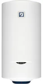 Водонагрівач електр. Ariston круглий BLU1 R PL DRY, 100л, 1,5кВт, сухий тен, мех. кер-ння, C, Італія, білий №1
