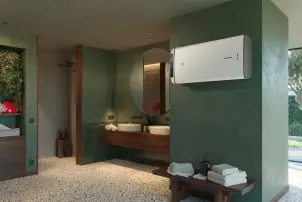 Водонагрівач електр. Ariston плаский слім VELIS PRO DRY WIFI 100 EU, 100л, 2*1,5кВт, сух тен, ун. монтаж, електр. кер-ння, B, Італія, Білий №8