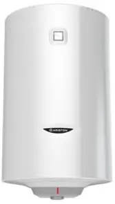 Водонагрівач електричний Ariston круглий PRO1 VTS, 100л, 1,8кВт, непрямий нагрів, мех. кер-ння, з лівого боку C, Італія, білий №1