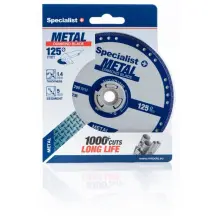Диск алмазный по металлу Specialist+ METAL 125x22