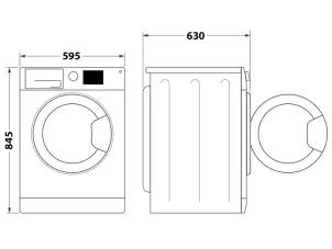 Стиральная машина Whirlpool фронтальная, 9кг, 1400, A, 60см, дисплей, пара, инвертор, люк черный, белый №8