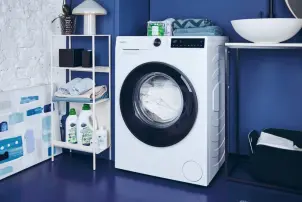 Пральна машина Candy ProWash 500 фронтальна, 8кг, 1400, A, 53см, дисплей, пара, інвертор, люк чорний, білий №10