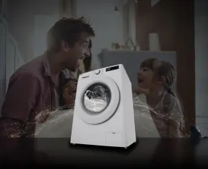 Пральна машина LG фронтальна, 10кг, 1400, A, 57см, дисплей, пара, інвертор, білий №5