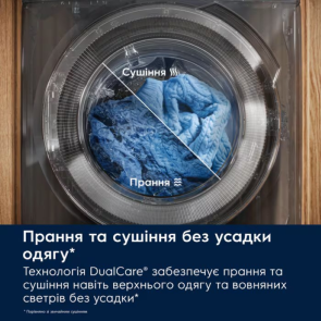Стирально-сушильная машина Electrolux фронтальная, 11(7)кг, 1600, D, 64см, дисплей, пара, инвертор, universaldose, белый №10