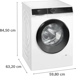Пральна машина Siemens фронтальна, 9кг, 1400, A, 59см, дисплей, білий №7
