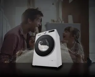 Прально-сушильна машина LG фронтальна, 9(5)кг, 1200, А, 48см, дисплей, пара, інвертор, білий №3