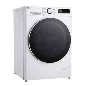 Прально-сушильна машина LG фронтальна, 9(5)кг, 1200, А, 48см, дисплей, пара, інвертор, білий №4