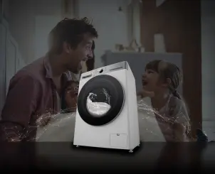 Прально-сушильна машина LG фронтальна, 9(5)кг, 1200, А, 48см, дисплей, пара, інвертор, EcoHybrid, білий №3
