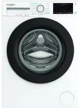 Стиральная машина Whirlpool фронтальная, 7кг, 1200, A, 49.6см, дисплей, пара, инвертор, черный люк, белый