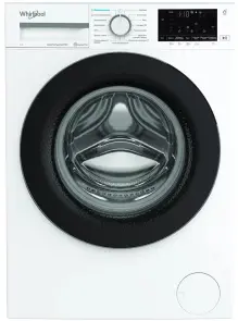 Стиральная машина Whirlpool фронтальная, 7кг, 1200, A, 49.6см, дисплей, пара, инвертор, черный люк, белый №1