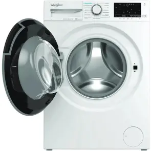 Стиральная машина Whirlpool фронтальная, 7кг, 1200, A, 49.6см, дисплей, пара, инвертор, черный люк, белый №5
