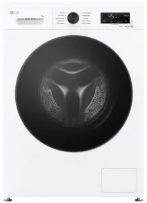 Пральна машина LG фронтальна, 7кг, 1200, A, 44см, дисплей, пара, інвертор, білий №1
