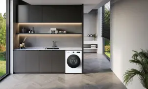 Пральна машина LG фронтальна, 7кг, 1200, A, 44см, дисплей, пара, інвертор, білий №3