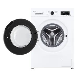 Пральна машина LG фронтальна, 7кг, 1200, A, 44см, дисплей, пара, інвертор, білий №6