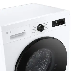 Пральна машина LG фронтальна, 7кг, 1200, A, 44см, дисплей, пара, інвертор, білий №10
