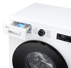 Пральна машина LG фронтальна, 7кг, 1200, A, 44см, дисплей, пара, інвертор, білий №11
